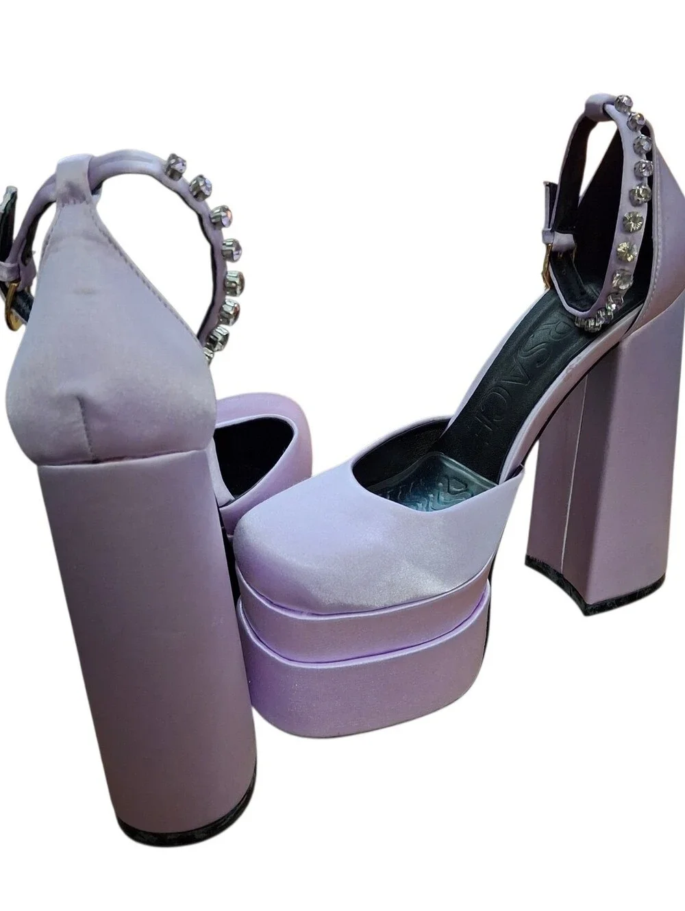 Versace Aevitas Lilac Satin Platform Pumps with Crystal-Stud Ankle Strap 36_1